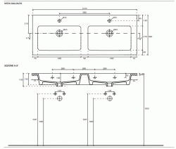 LAVABO CON DOPPIA VASCA 